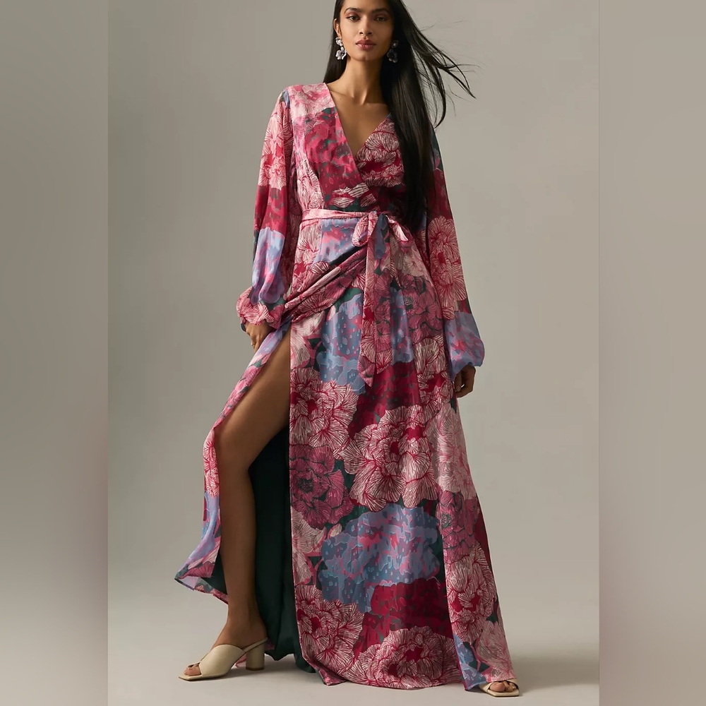 Hutch Long-Sleeve Wrap Dress